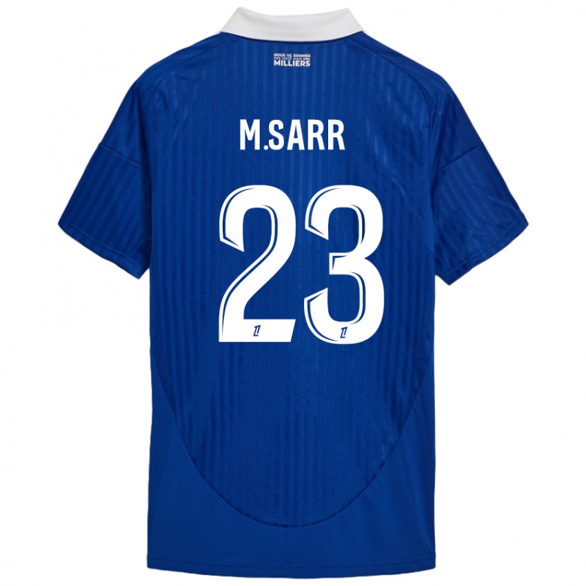 Criança Camisola Mamadou Sarr #23 Branco Azul Principal 2024/25 Camisa