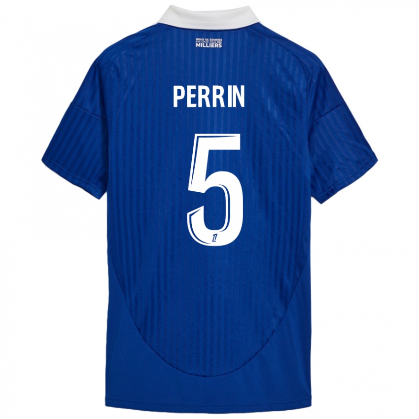 Criança Camisola Lucas Perrin #5 Branco Azul Principal 2024/25 Camisa