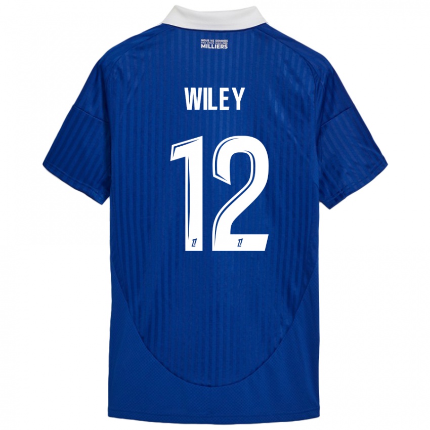 Criança Camisola Caleb Wiley #12 Branco Azul Principal 2024/25 Camisa