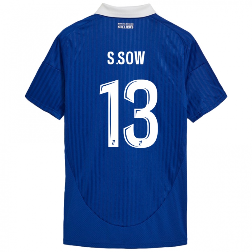 Criança Camisola Saïdou Sow #13 Branco Azul Principal 2024/25 Camisa