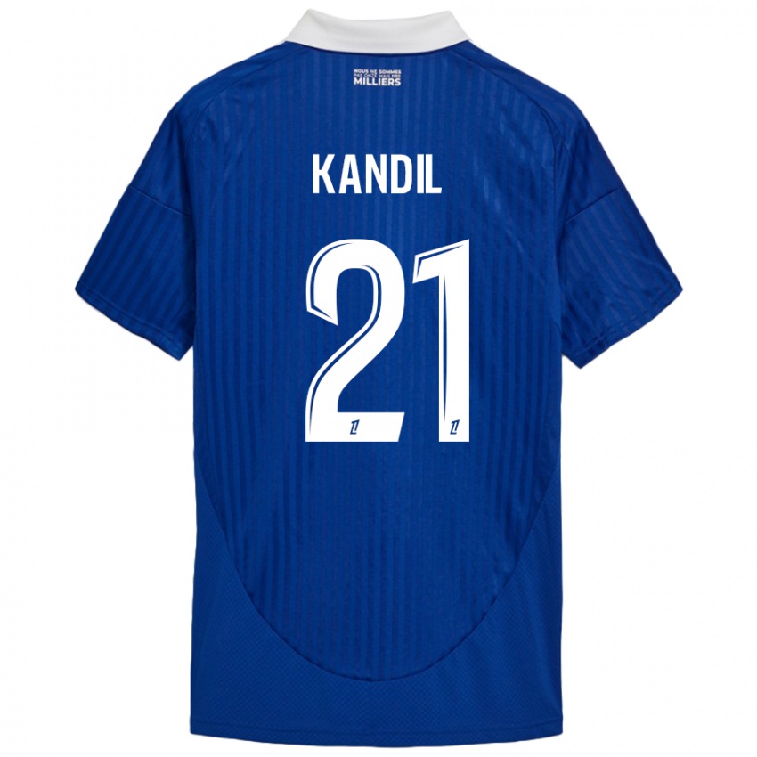 Criança Camisola Nordine Kandil #21 Branco Azul Principal 2024/25 Camisa