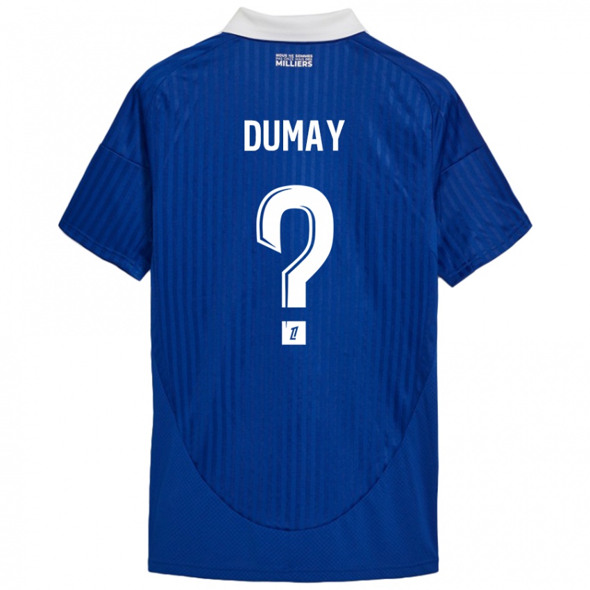 Criança Camisola Yoann Dumay #0 Branco Azul Principal 2024/25 Camisa