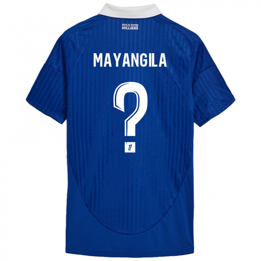 Criança Camisola Ryan Tutu Mayangila #0 Branco Azul Principal 2024/25 Camisa