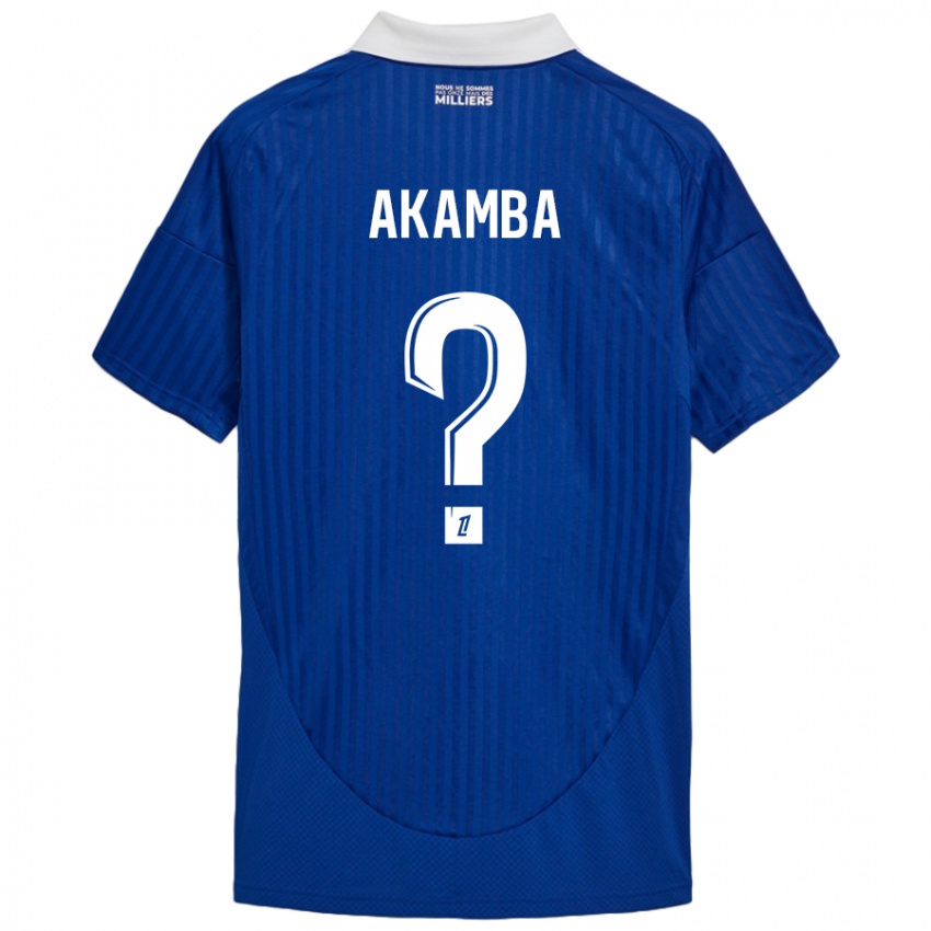 Criança Camisola Fred Akamba #0 Branco Azul Principal 2024/25 Camisa