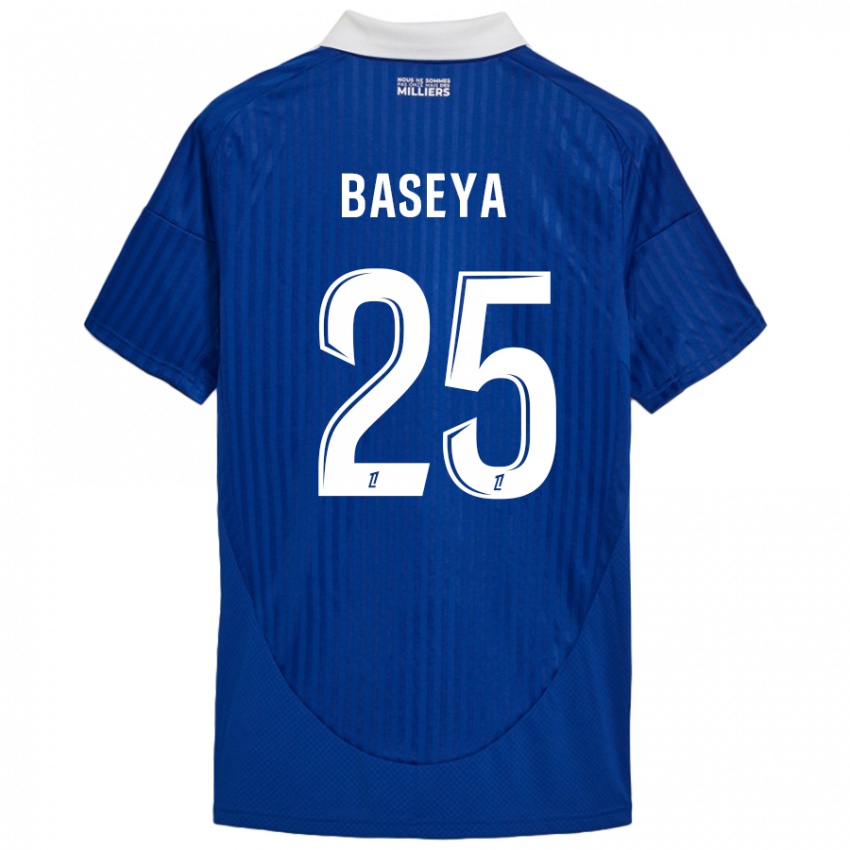 Criança Camisola Steven Baseya #25 Branco Azul Principal 2024/25 Camisa