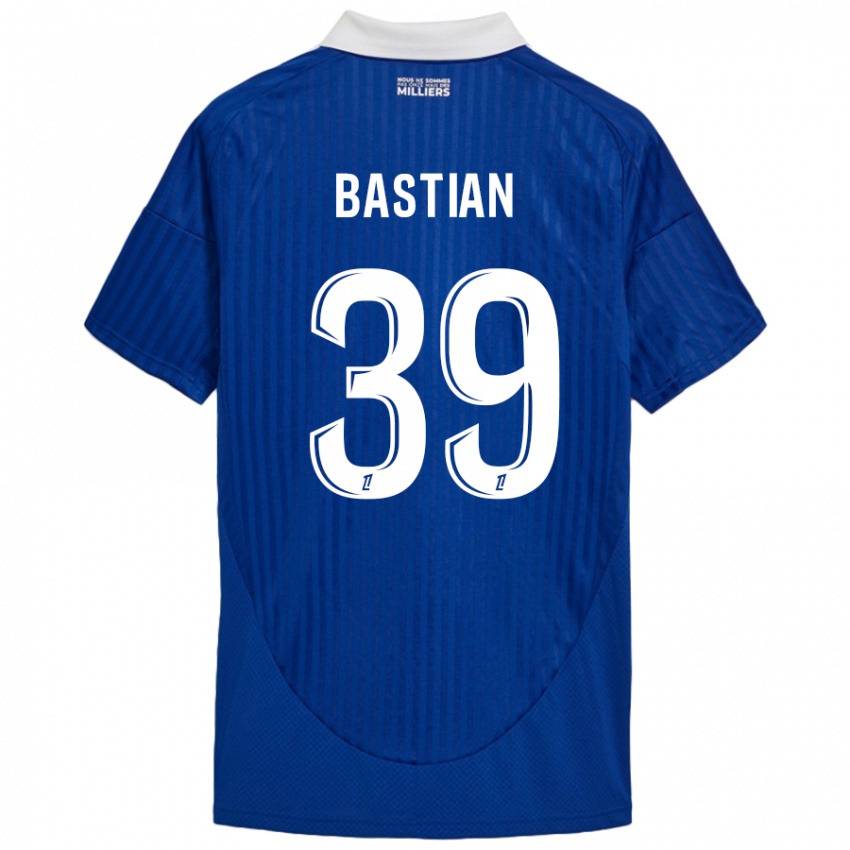 Criança Camisola Maxime Bastian #39 Branco Azul Principal 2024/25 Camisa