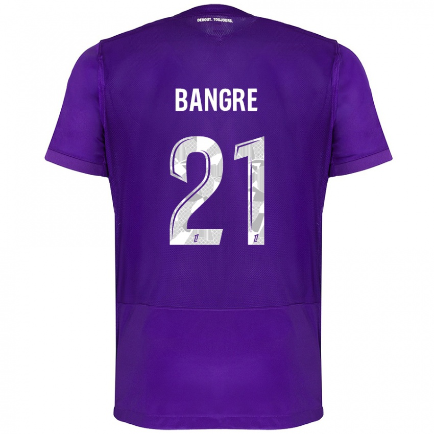 Criança Camisola Mamady Bangré #21 Branco Roxo Principal 2024/25 Camisa