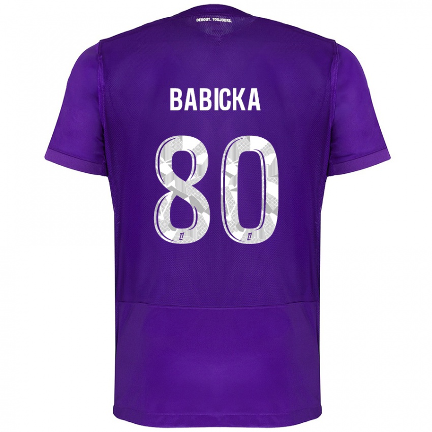 Criança Camisola Shavy Babicka #80 Branco Roxo Principal 2024/25 Camisa