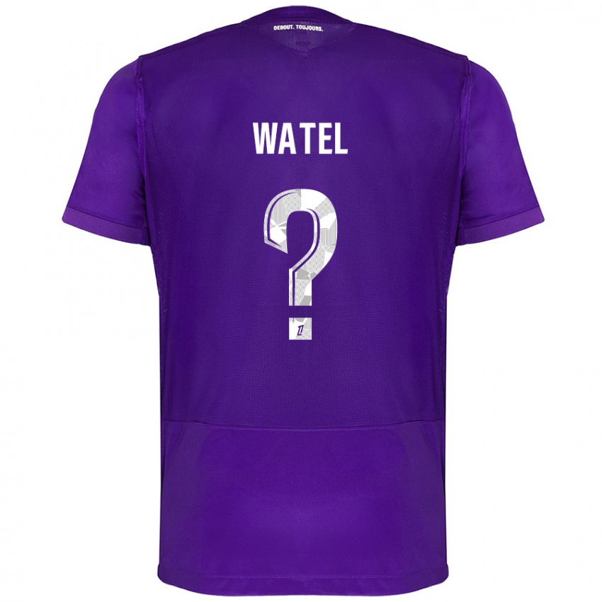 Criança Camisola Kylian Watel #0 Branco Roxo Principal 2024/25 Camisa