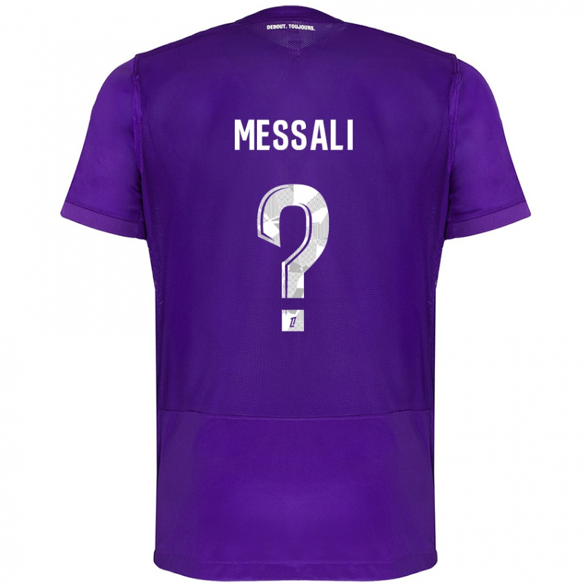 Criança Camisola Rafik Messali #0 Branco Roxo Principal 2024/25 Camisa