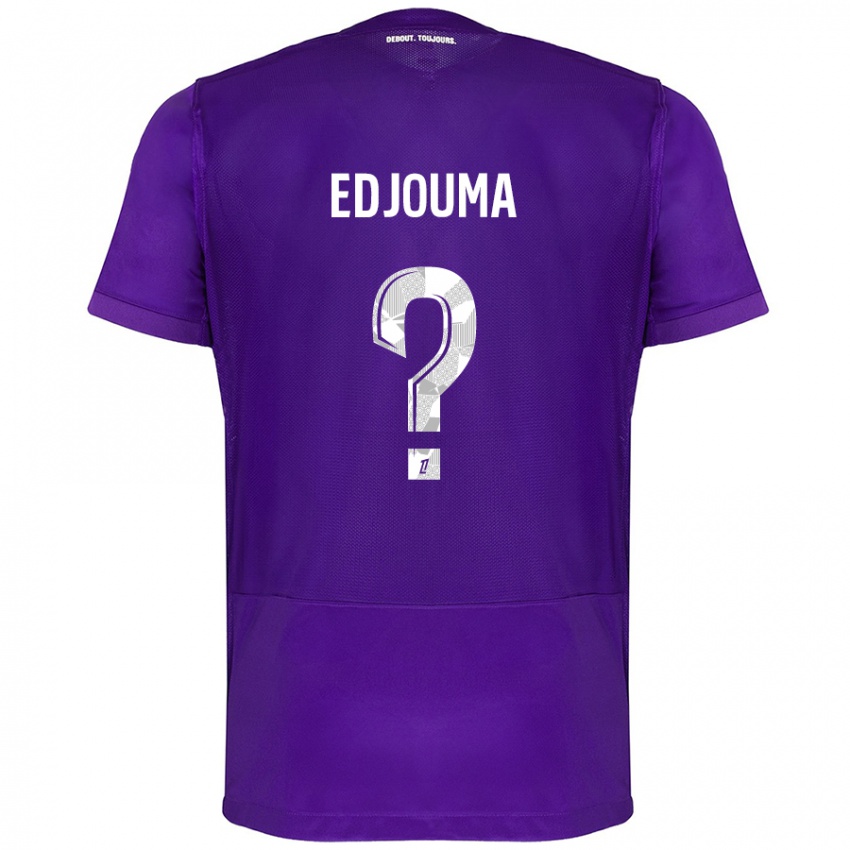 Criança Camisola Noah Edjouma #0 Branco Roxo Principal 2024/25 Camisa