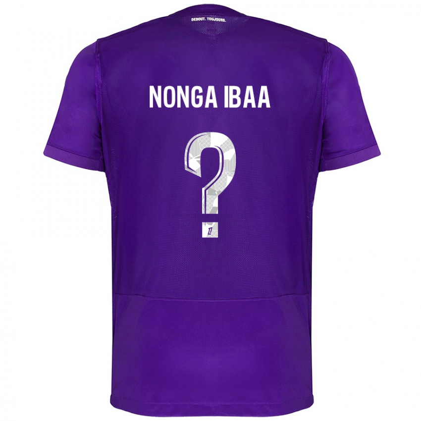 Criança Camisola Alou Nonga Ibaa #0 Branco Roxo Principal 2024/25 Camisa