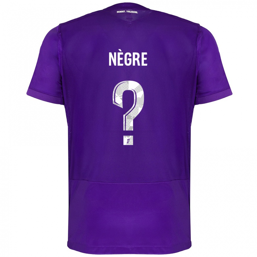 Criança Camisola Thibo Nègre #0 Branco Roxo Principal 2024/25 Camisa