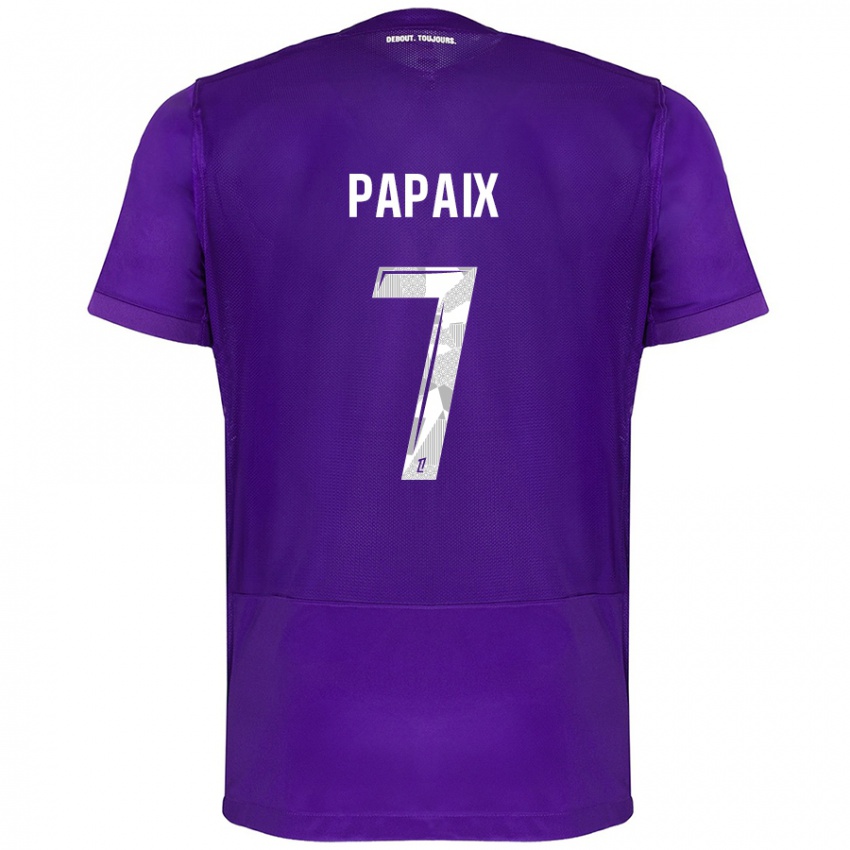 Criança Camisola Marie Papaix #7 Branco Roxo Principal 2024/25 Camisa