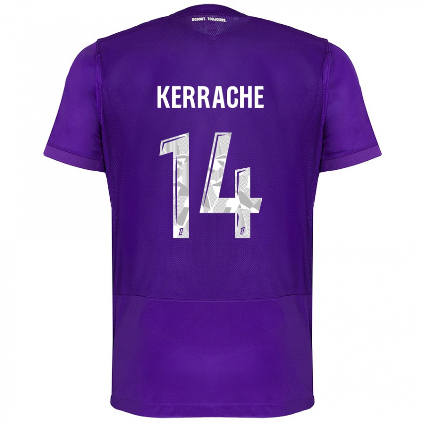 Criança Camisola Marina Kerrache #14 Branco Roxo Principal 2024/25 Camisa