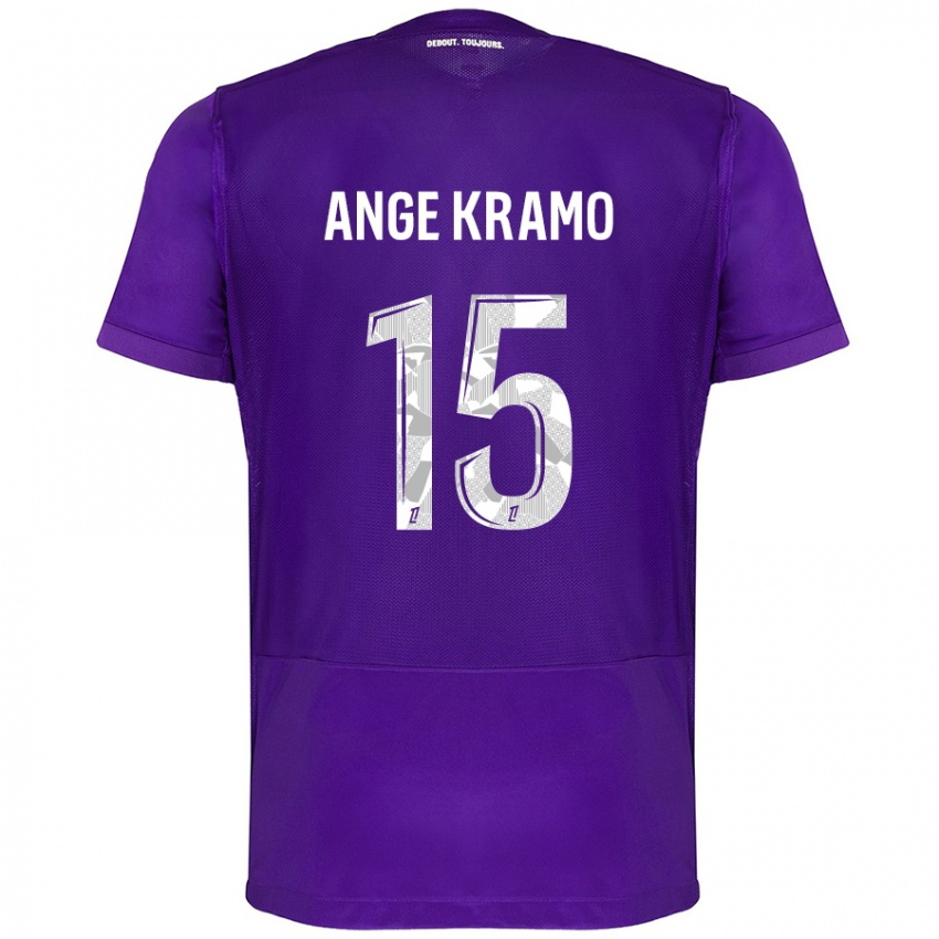 Criança Camisola Marie Ange Kramo #15 Branco Roxo Principal 2024/25 Camisa