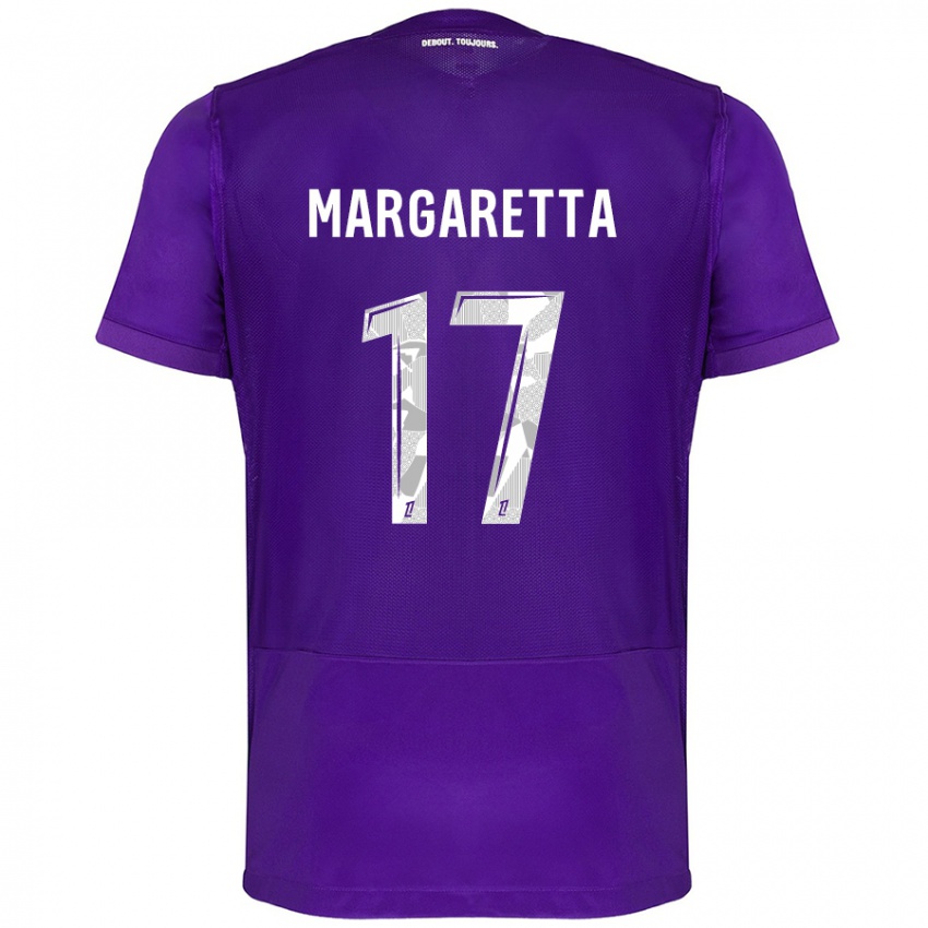 Criança Camisola Jessica Margaretta #17 Branco Roxo Principal 2024/25 Camisa