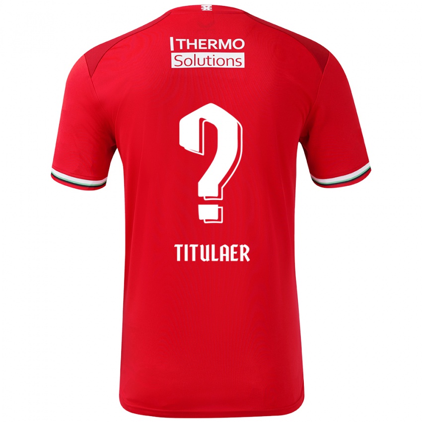 Criança Camisola Björn Titulaer #0 Vermelho Branco Principal 2024/25 Camisa