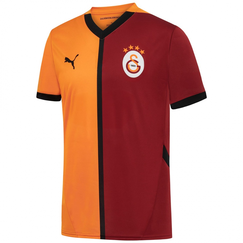 Criança Camisola Abdülkerim Bardakcı #42 Vermelho Amarelo Principal 2024/25 Camisa