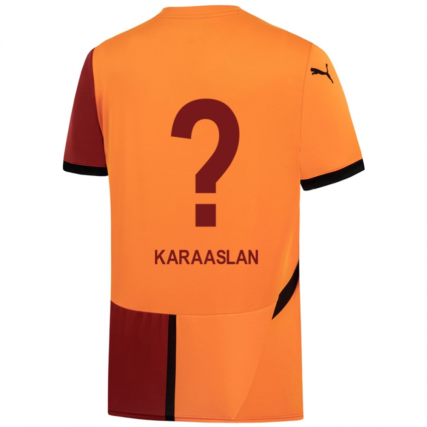 Criança Camisola Ahmet Kerem Karaaslan #0 Vermelho Amarelo Principal 2024/25 Camisa