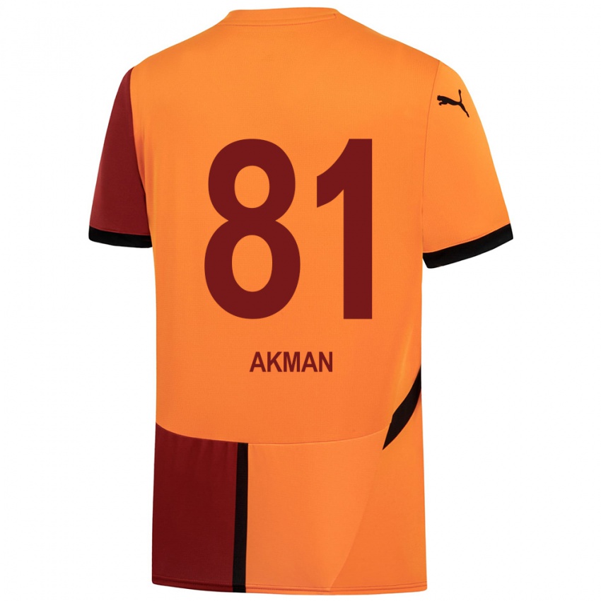 Criança Camisola Hamza Akman #81 Vermelho Amarelo Principal 2024/25 Camisa