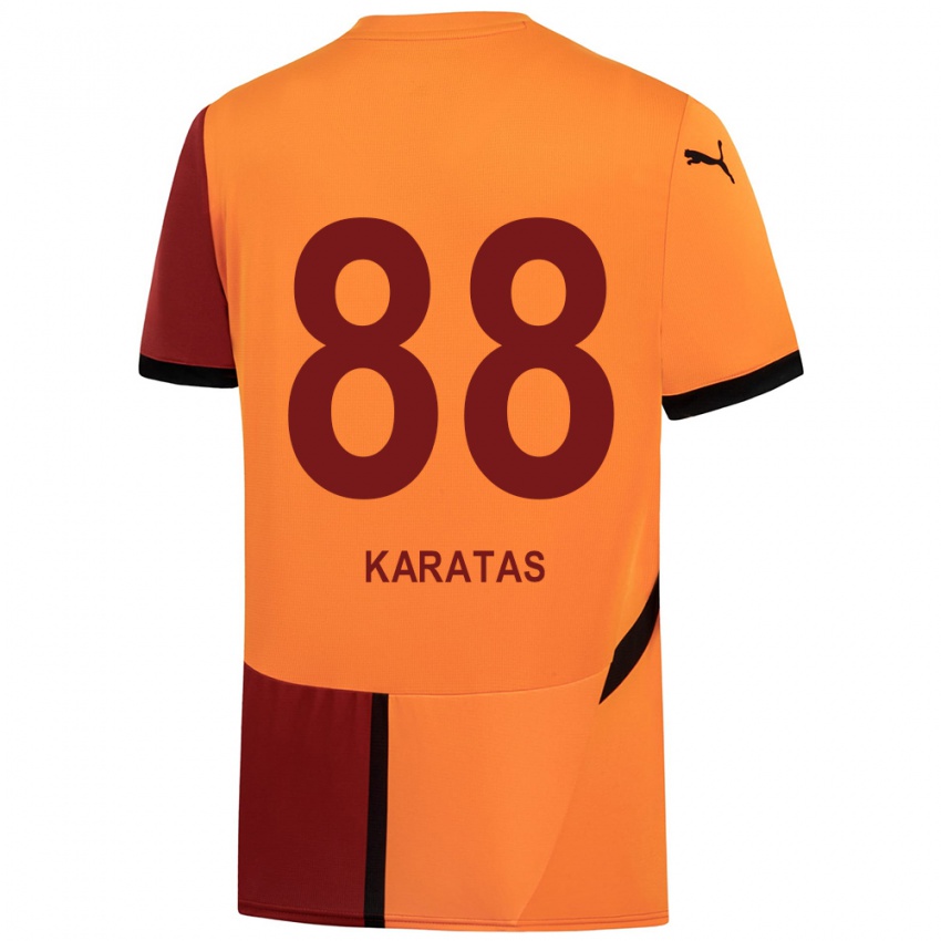 Criança Camisola Kazımcan Karataş #88 Vermelho Amarelo Principal 2024/25 Camisa