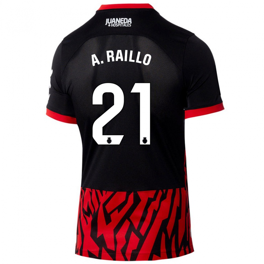 Criança Camisola Antonio Raíllo #21 Vermelho Preto Principal 2024/25 Camisa