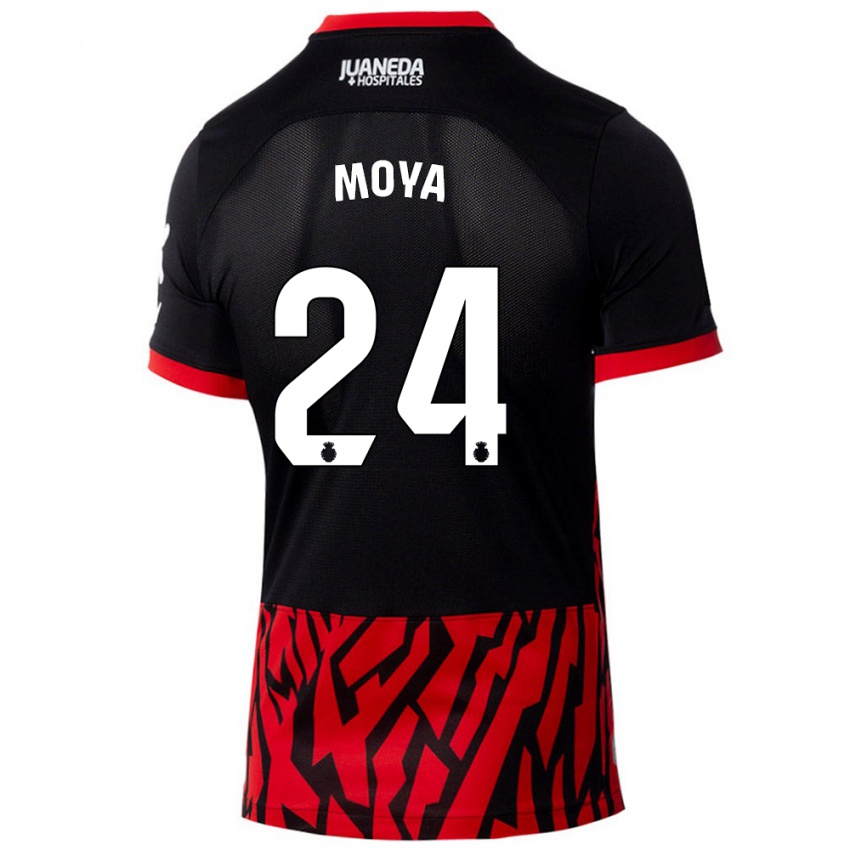 Criança Camisola Pablo Moyá #24 Vermelho Preto Principal 2024/25 Camisa