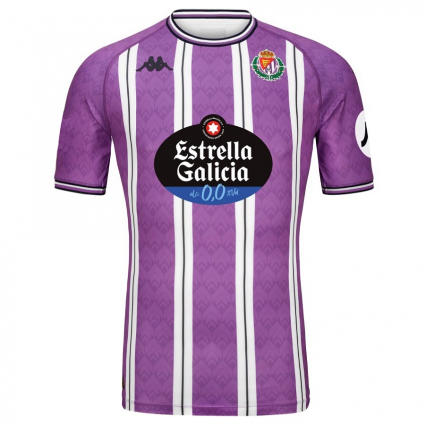 Criança Camisola Alejandro Galdeano #0 Branco Roxo Principal 2024/25 Camisa