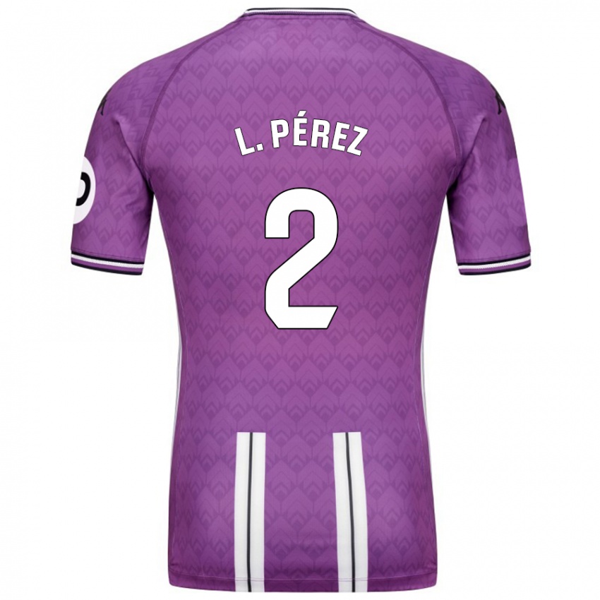 Criança Camisola Luis Pérez #2 Branco Roxo Principal 2024/25 Camisa