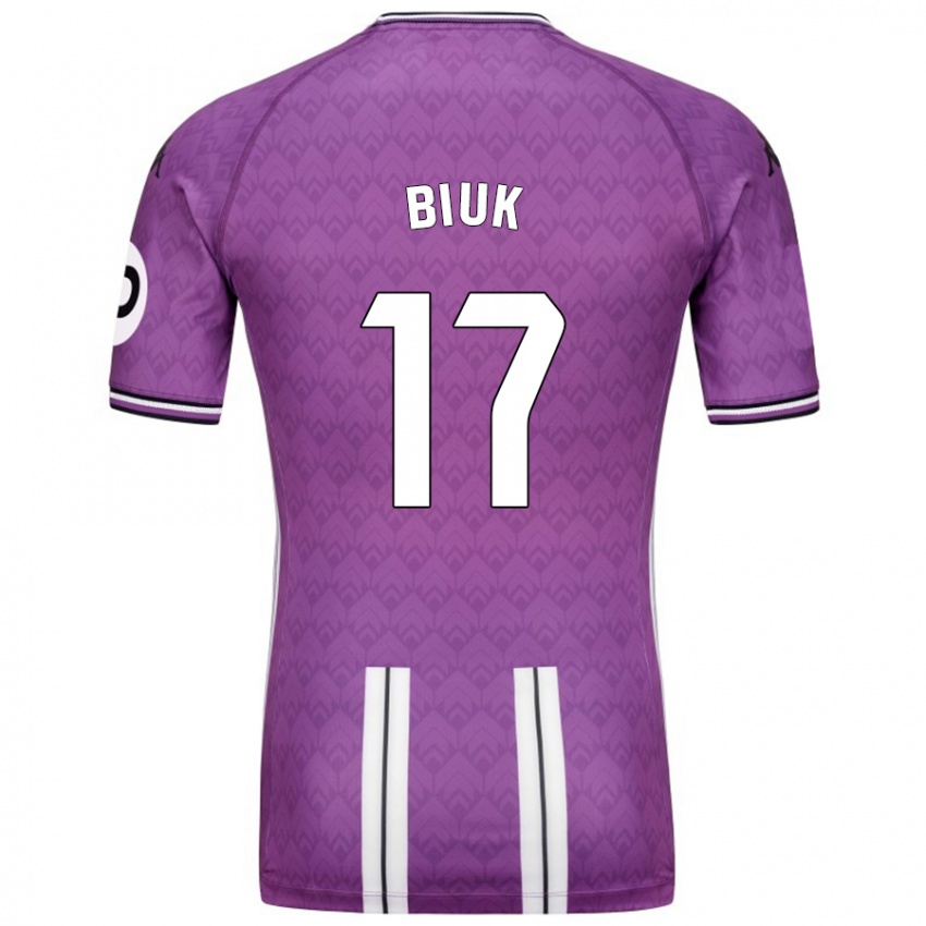 Criança Camisola Stipe Biuk #17 Branco Roxo Principal 2024/25 Camisa