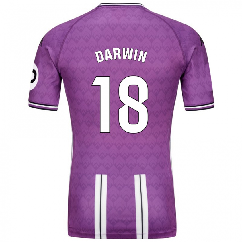 Criança Camisola Darwin Machís #18 Branco Roxo Principal 2024/25 Camisa