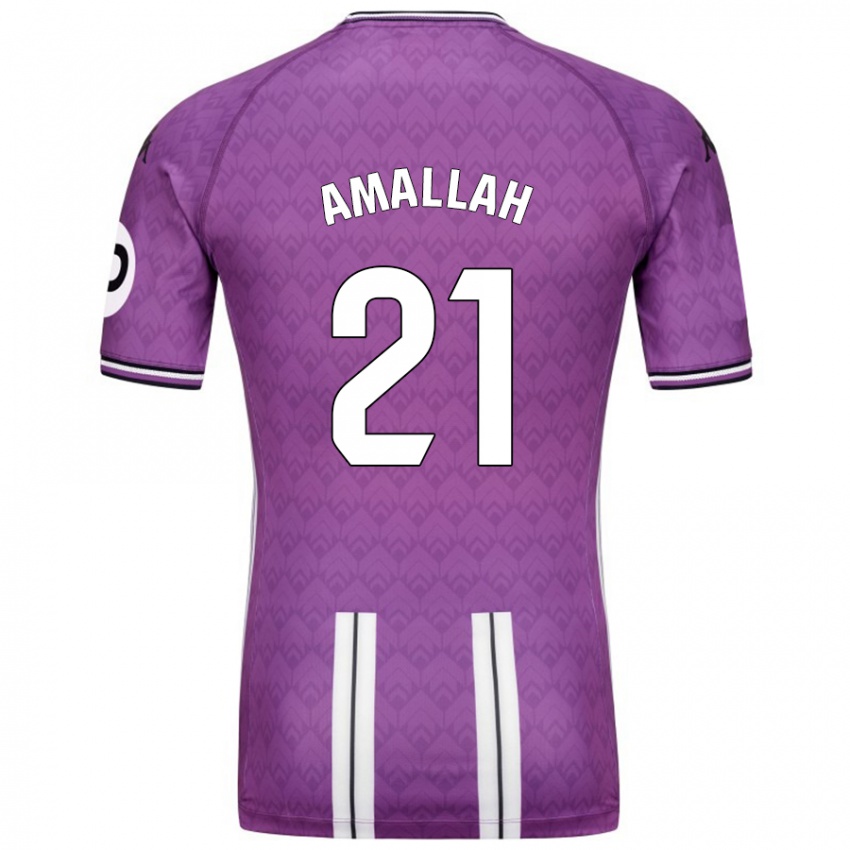 Criança Camisola Selim Amallah #21 Branco Roxo Principal 2024/25 Camisa