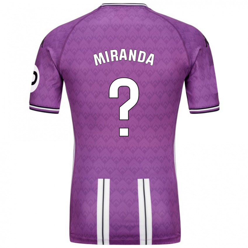 Criança Camisola João Miranda #0 Branco Roxo Principal 2024/25 Camisa