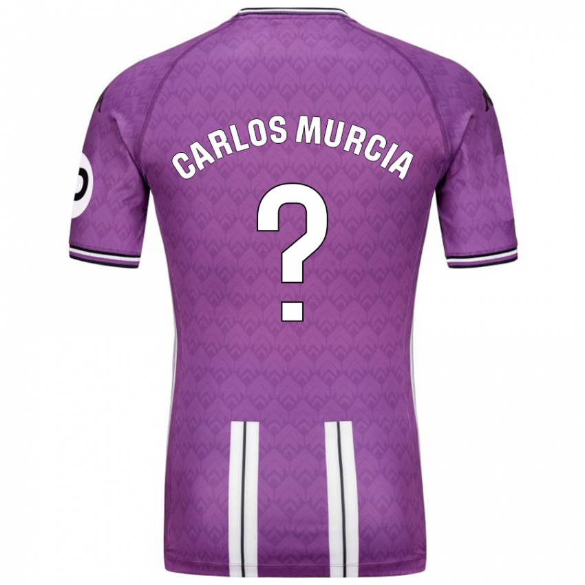 Criança Camisola Juan Carlos Murcia #0 Branco Roxo Principal 2024/25 Camisa