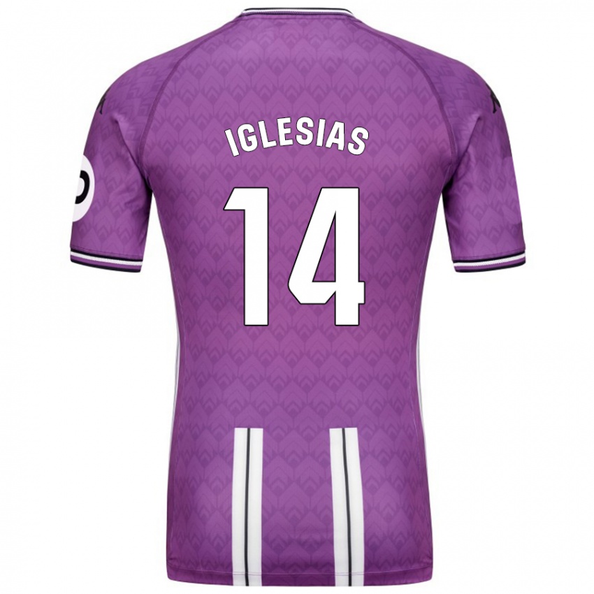 Criança Camisola Koke Iglesias #14 Branco Roxo Principal 2024/25 Camisa