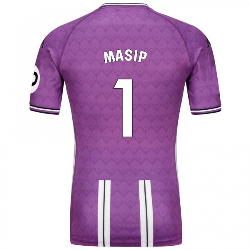 Criança Camisola Jordi Masip #1 Branco Roxo Principal 2024/25 Camisa