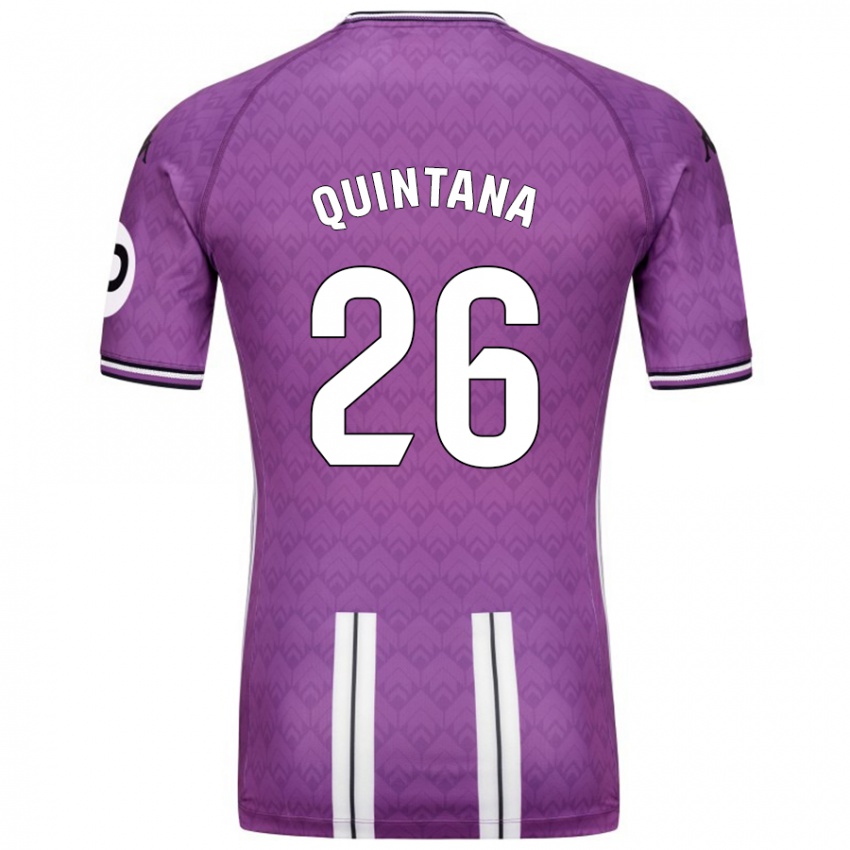 Criança Camisola Alberto Quintana #26 Branco Roxo Principal 2024/25 Camisa