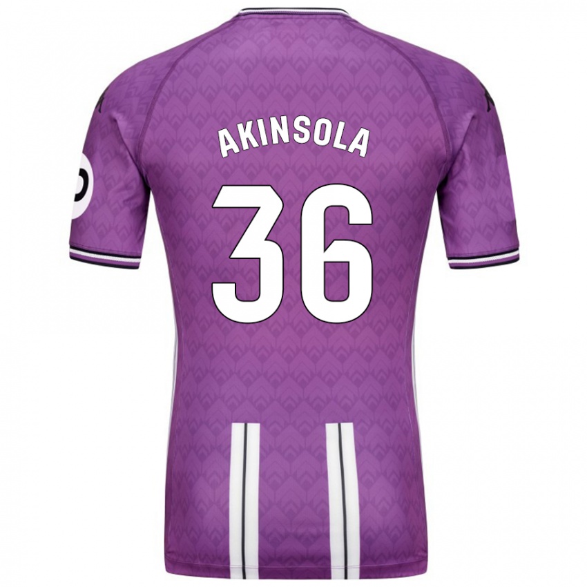 Criança Camisola Tunde Akinsola #36 Branco Roxo Principal 2024/25 Camisa