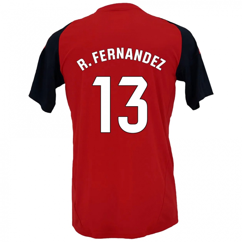 Criança Camisola Raúl Fernández #13 Vermelho Preto Principal 2024/25 Camisa