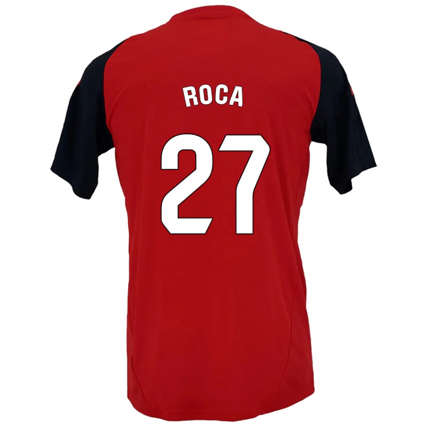 Criança Camisola Joel Roca #27 Vermelho Preto Principal 2024/25 Camisa