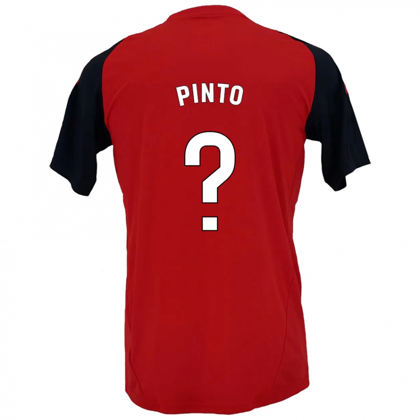 Criança Camisola Yidne Pinto #0 Vermelho Preto Principal 2024/25 Camisa