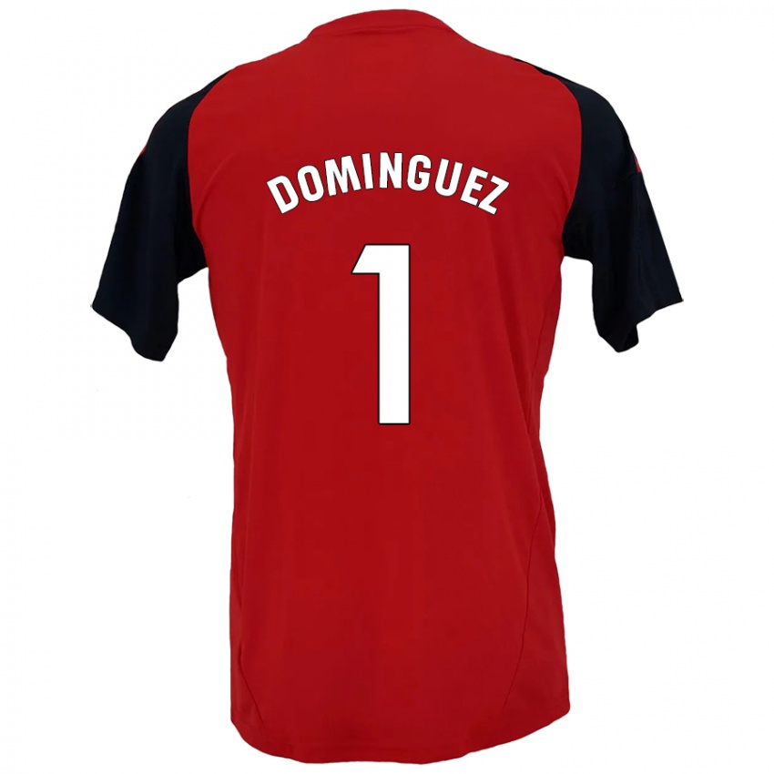 Criança Camisola Iago Domínguez #1 Vermelho Preto Principal 2024/25 Camisa