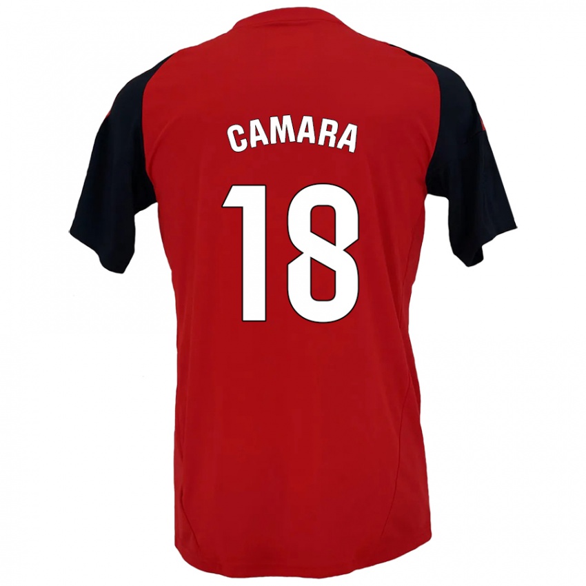 Criança Camisola Aaron Cámara #18 Vermelho Preto Principal 2024/25 Camisa