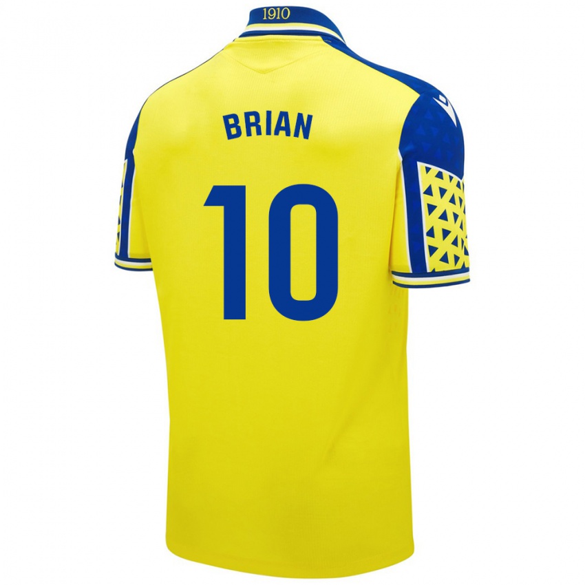 Criança Camisola Brian Ocampo #10 Azul Amarelo Principal 2024/25 Camisa