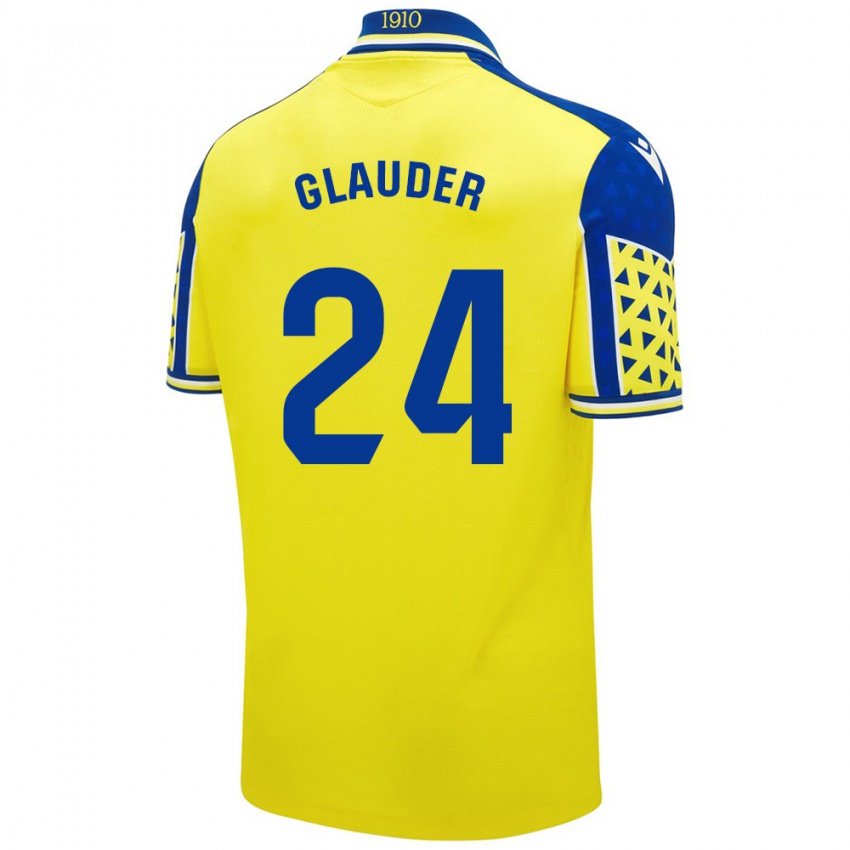 Criança Camisola Cristian Glauder #24 Azul Amarelo Principal 2024/25 Camisa