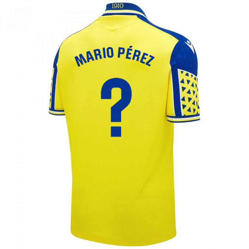 Criança Camisola Mario Pérez #0 Azul Amarelo Principal 2024/25 Camisa