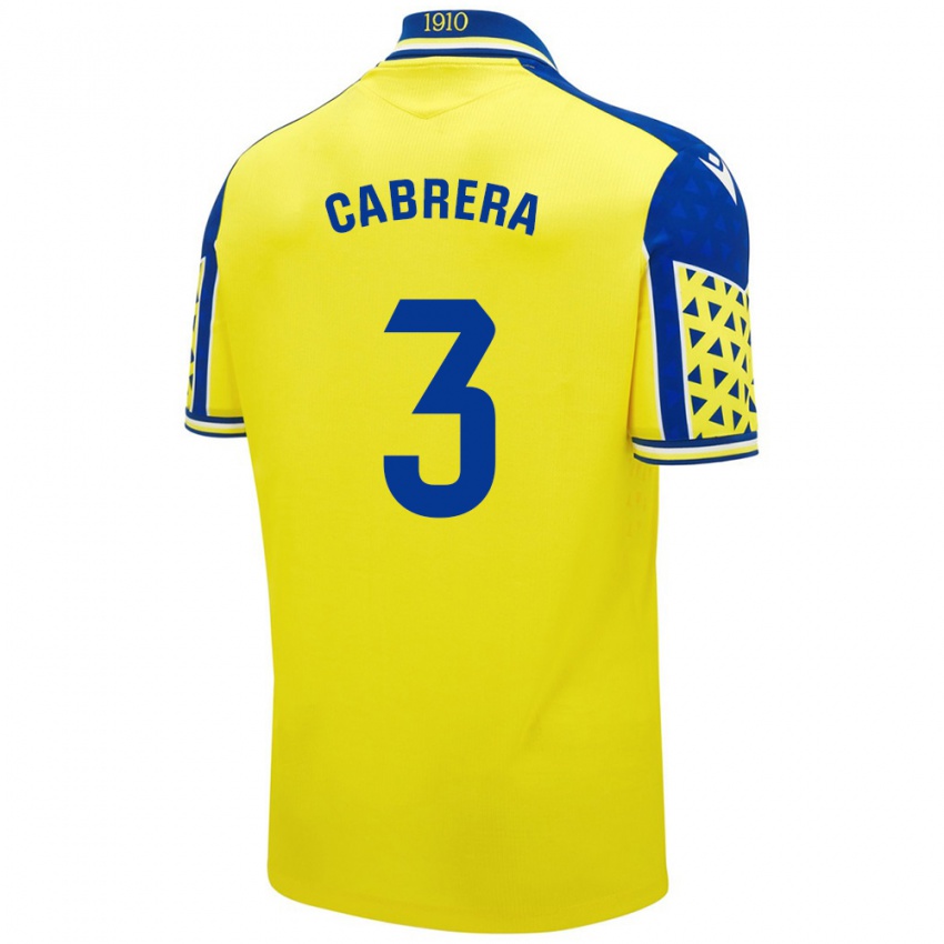 Criança Camisola Julio Cabrera #3 Azul Amarelo Principal 2024/25 Camisa