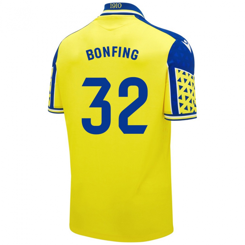 Criança Camisola Boubacar Bonfing #32 Azul Amarelo Principal 2024/25 Camisa