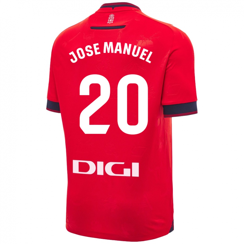 Criança Camisola José Manuel Arnáiz #20 Branco Vermelho Principal 2024/25 Camisa